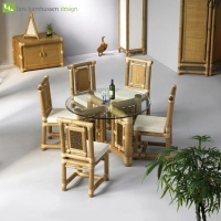 Titelbild des Albums: Bambusesstische-Bambusspeisetisch -Esstisch aus Bambus- Bambusesstische-Esstischgruppe
