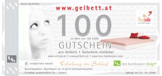 Gelbett Gutschein